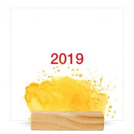 Personalised Yellow Calendar Wood