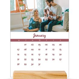 Kalendar personal tavoline me bazë druri